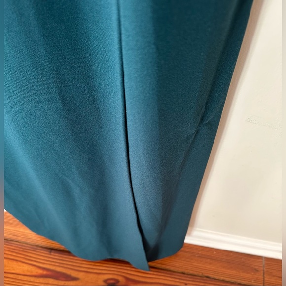 Lenovia Mother of The Bride Wrap Bodice Asymmetrical Peplum Long Dress Hunter 3X - Picture 6 of 12
